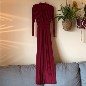 Elegant Ruby Red Gown